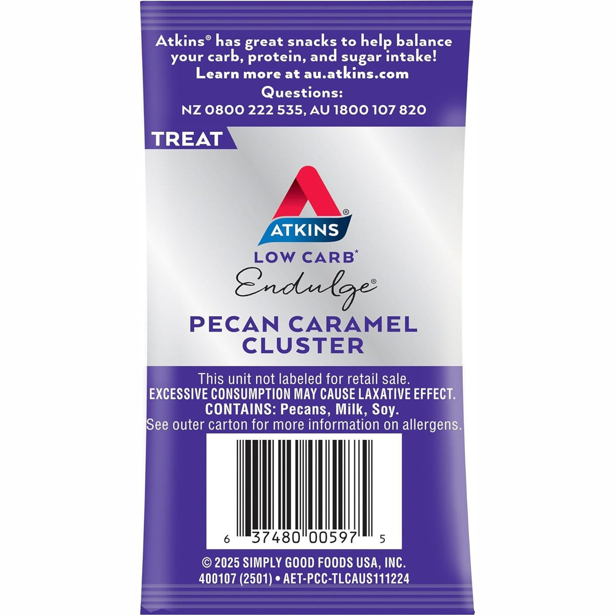 Atkins Pecan Caramel Clusters 10pk