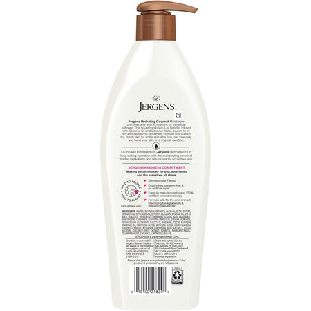 Jergens Oil-infused Hydrating Coconut Moisturiser 496ml