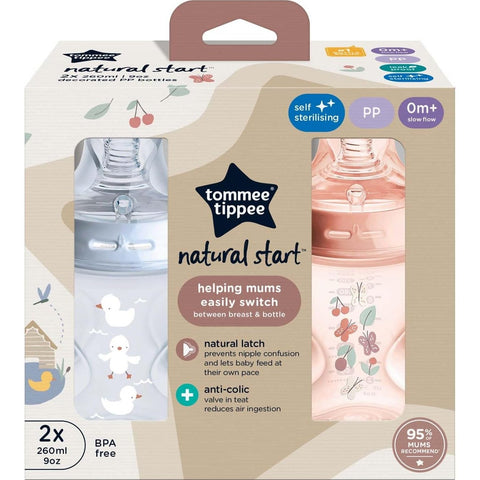 Tommee Tippee Natural start PP Decorated BOTTLE 2X 260ML