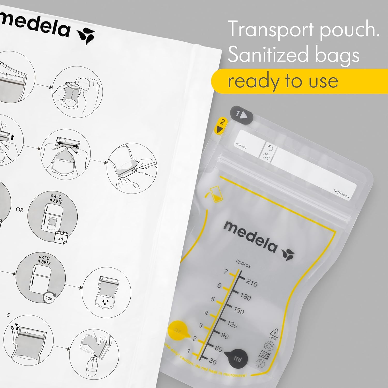 Medela Easy Pour Breast Milk Storage Bags 50 Pack