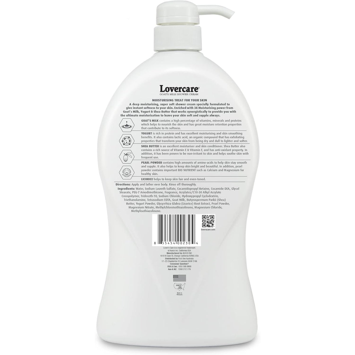 Lovercare Goat's Milk Shower Cream Pearl Powder 1.2 L