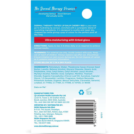 Dermal Therapy Tined Lip Balm Cherry Red 8g