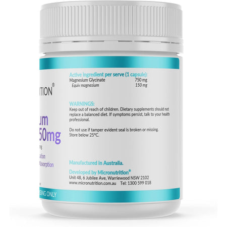 Micronutrition Magnesium Glycinate 750mg 120c
