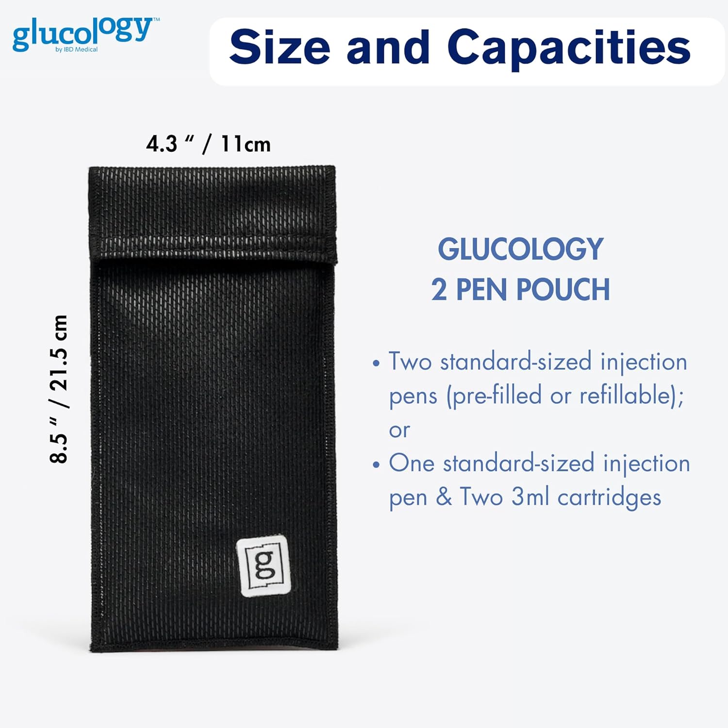 Glucology Insulin Pen Cool Pouch Large Black