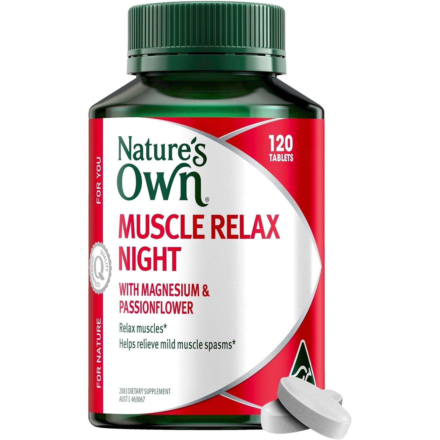 Nature's Own Muscle Relax Night with Magnesium and Passionflower 120 Tablets