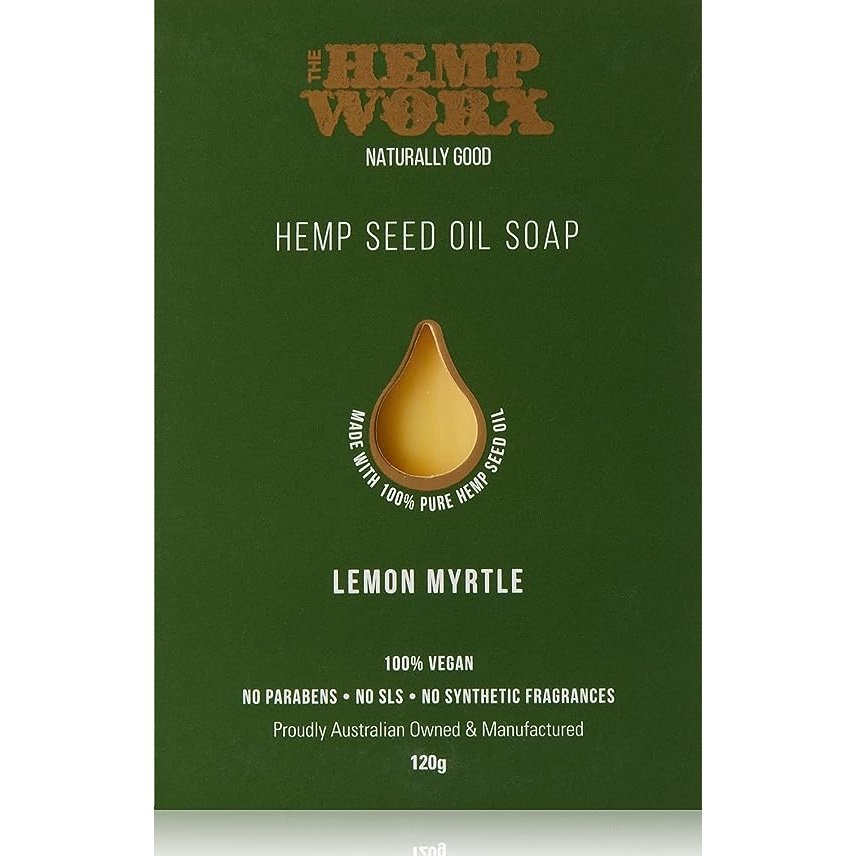 The Hemp Worx  Lemon Myrtle Soap Bar 120g