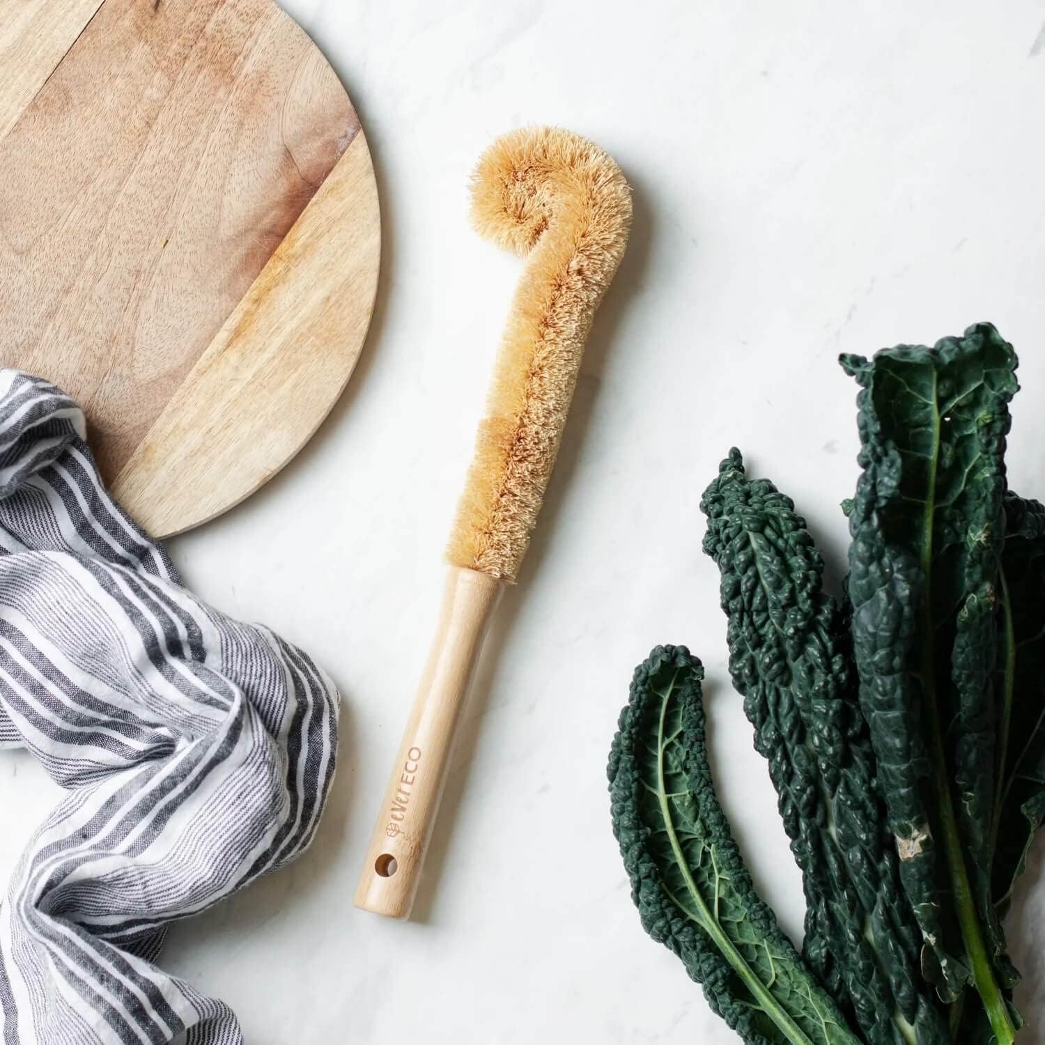 EVER ECO XL Bottle Brush Bamboo Handle, Coconut Bristles