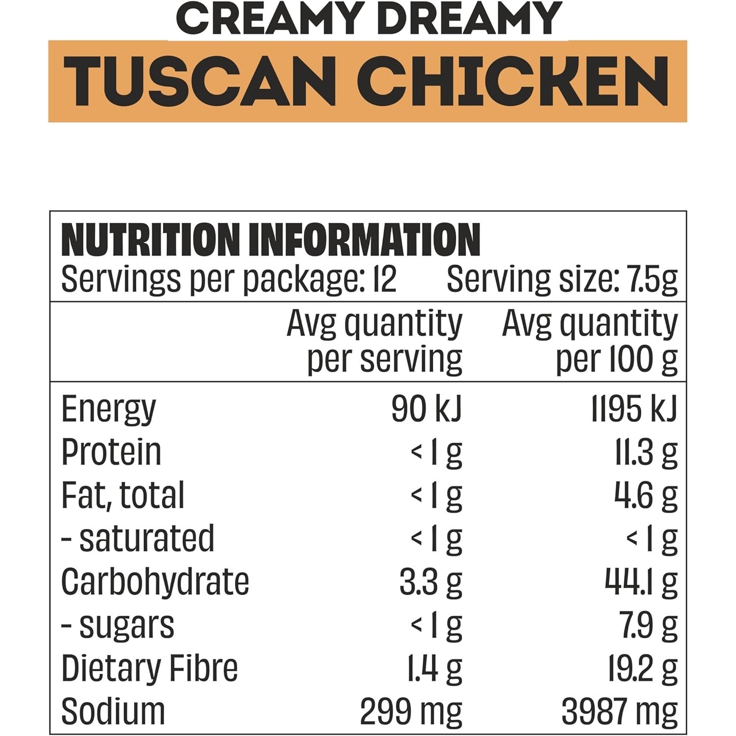 Mingle Tuscan Chicken All Natural Seasoning 90g