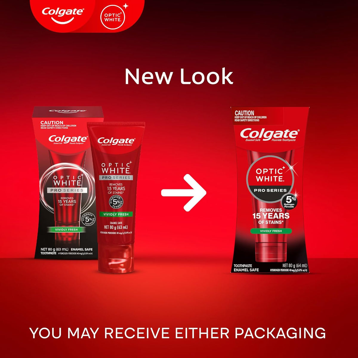 Colgate Optic White Pro Series Vividly Fresh Teeth Whitening Toothpaste 80g