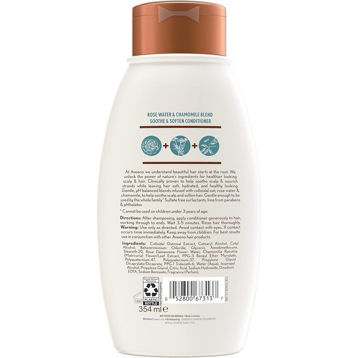 Aveeno Rose Water & Chamomile Conditioner 354ml