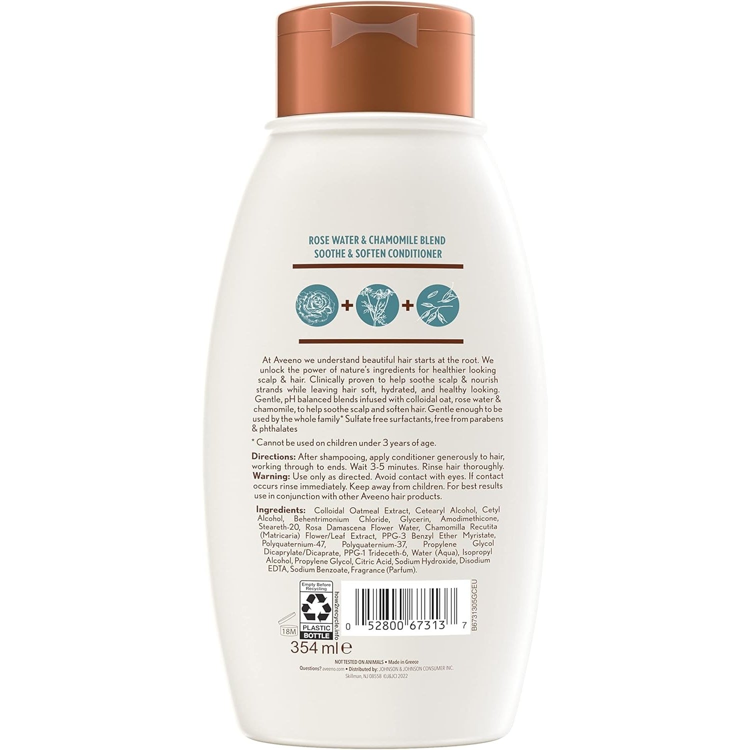 Aveeno Rose Water & Chamomile Conditioner 354ml