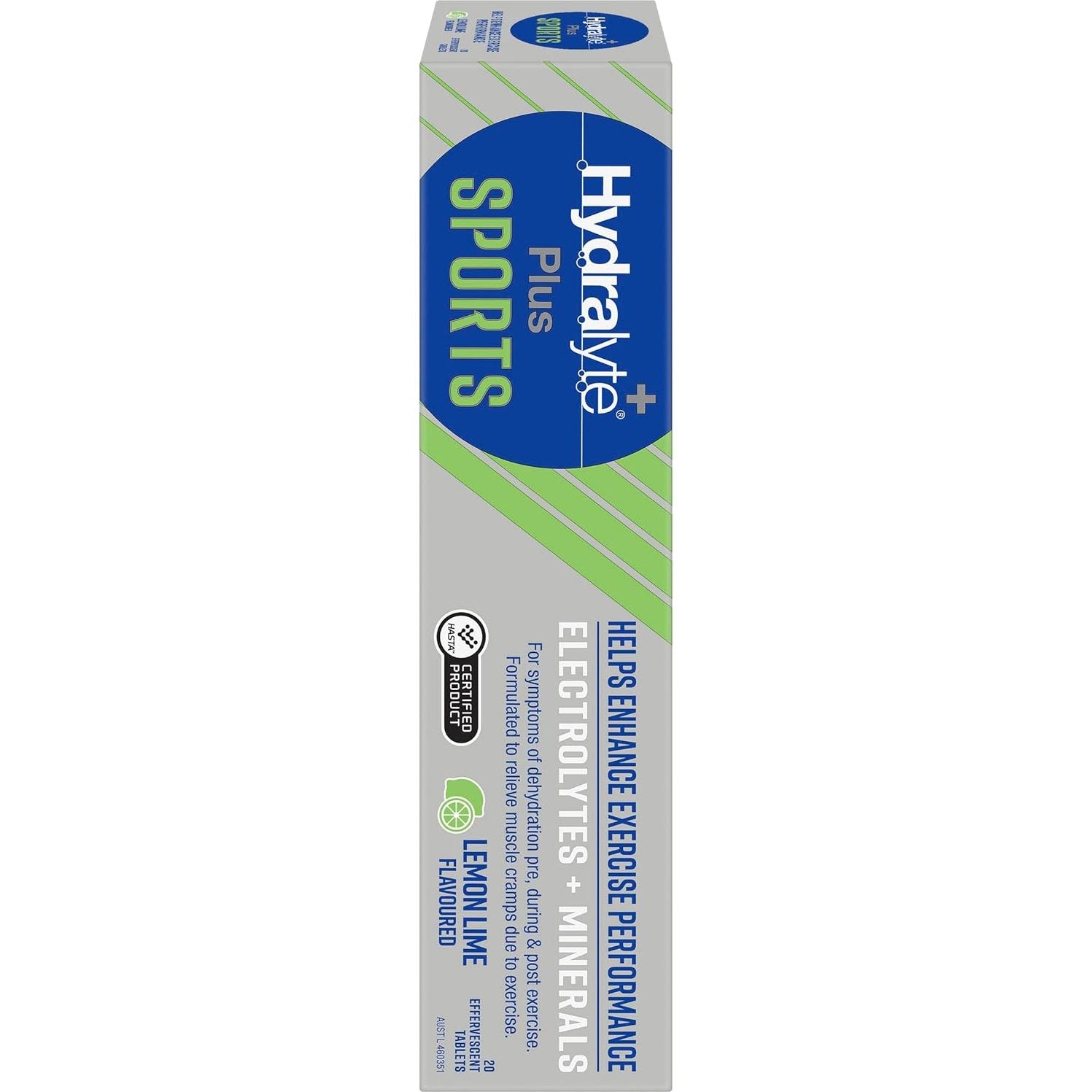 Hydralyte Plus Sport Effervescent Lemon Lime 20 Tablet