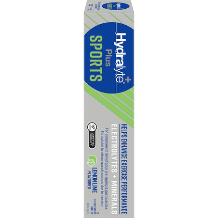 Hydralyte Plus Sport Effervescent Lemon Lime 20 Tablet