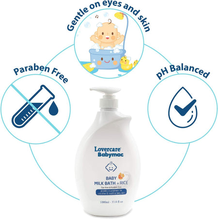 Lovercare Babymac Goat's Milk Baby Bath and Rice 1 L