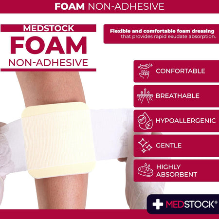Medstock Foam Non-Adhesive 10 cmx10 cm 2Pack