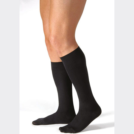 Jobst for Men Casual Cl1 15-20 Phlebology Knee High Ct Sock 15-20 Black X-large 1 Pair
