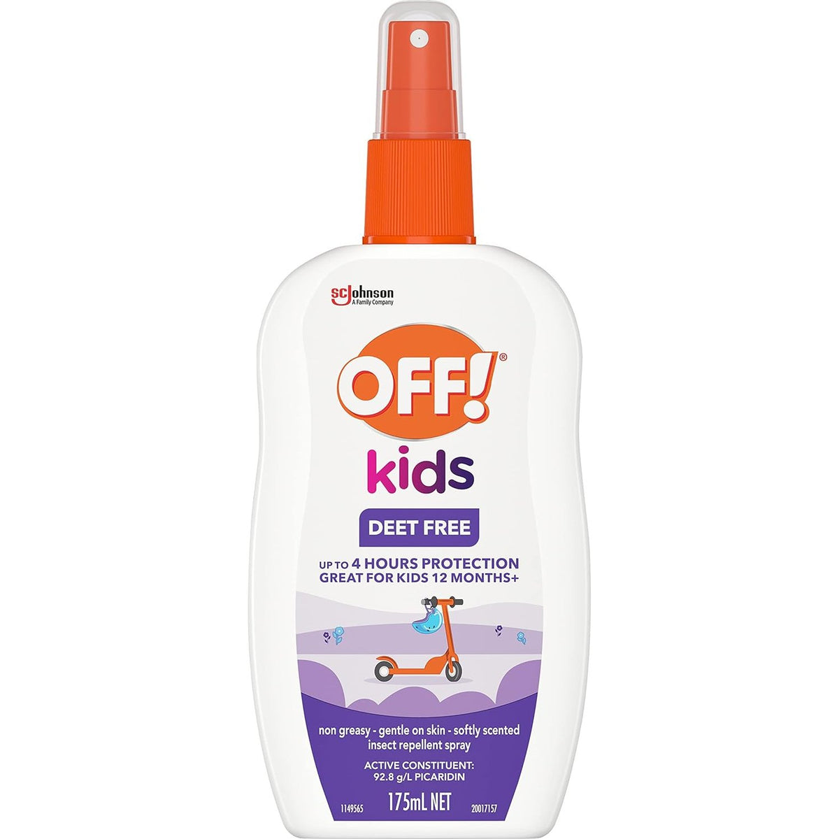 Off Kids Deet Free Insect Rep Spry 175ml