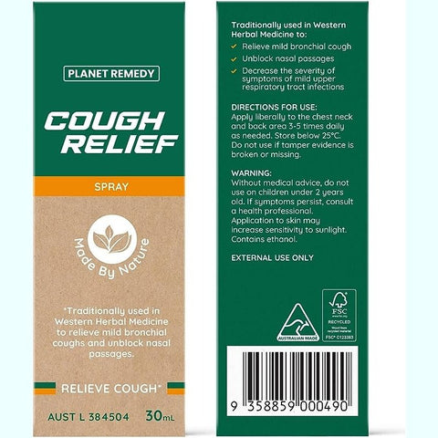Planet Remedy Cough Relief Spray 30mL