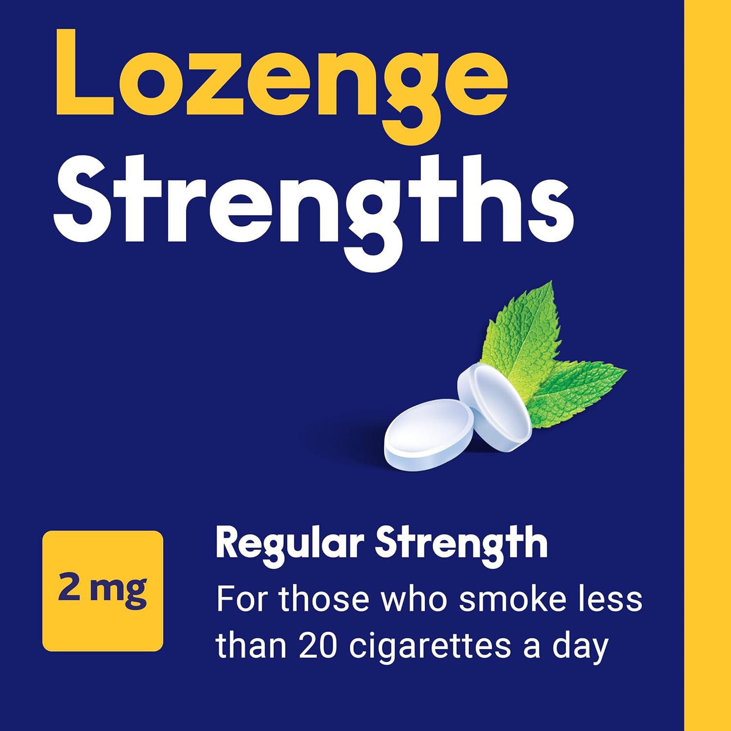 Nicabate Mini Lozenges Nicotine 2mg Regular Strength Mint 60 Lozenges