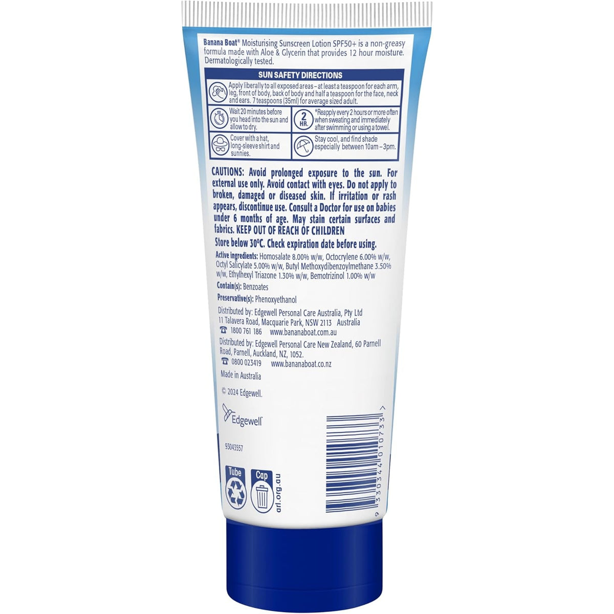 Banana Boat Moisturising Sunscreen Lotion SPF50 Plus 200g