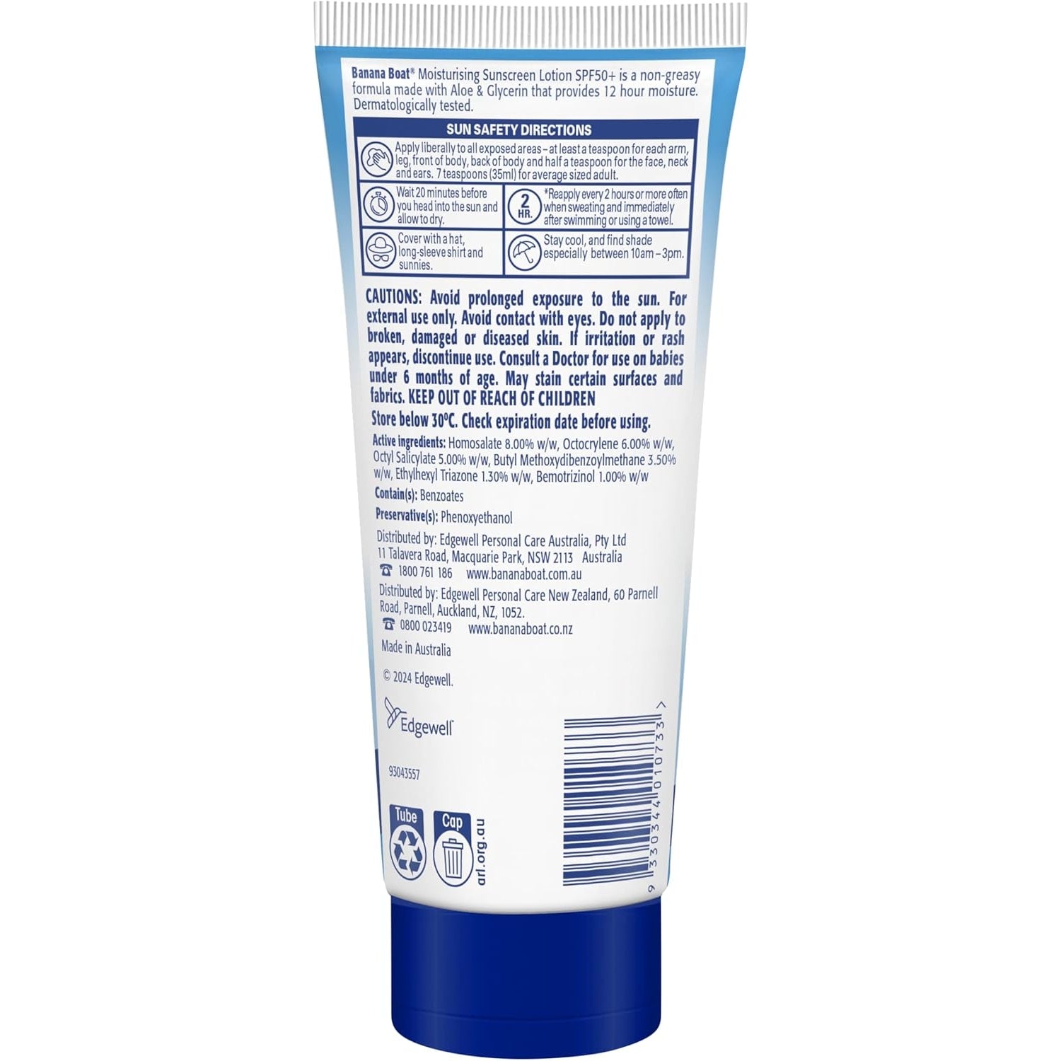 Banana Boat Moisturising Sunscreen Lotion SPF50 Plus 200g