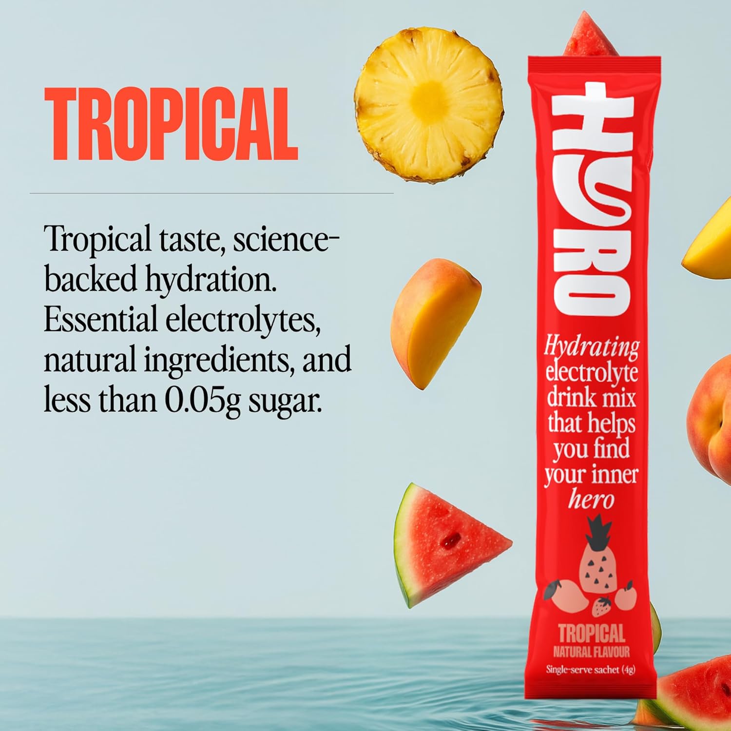 Hyro Electrolyte Sachets Tropical Hasta 15x4g