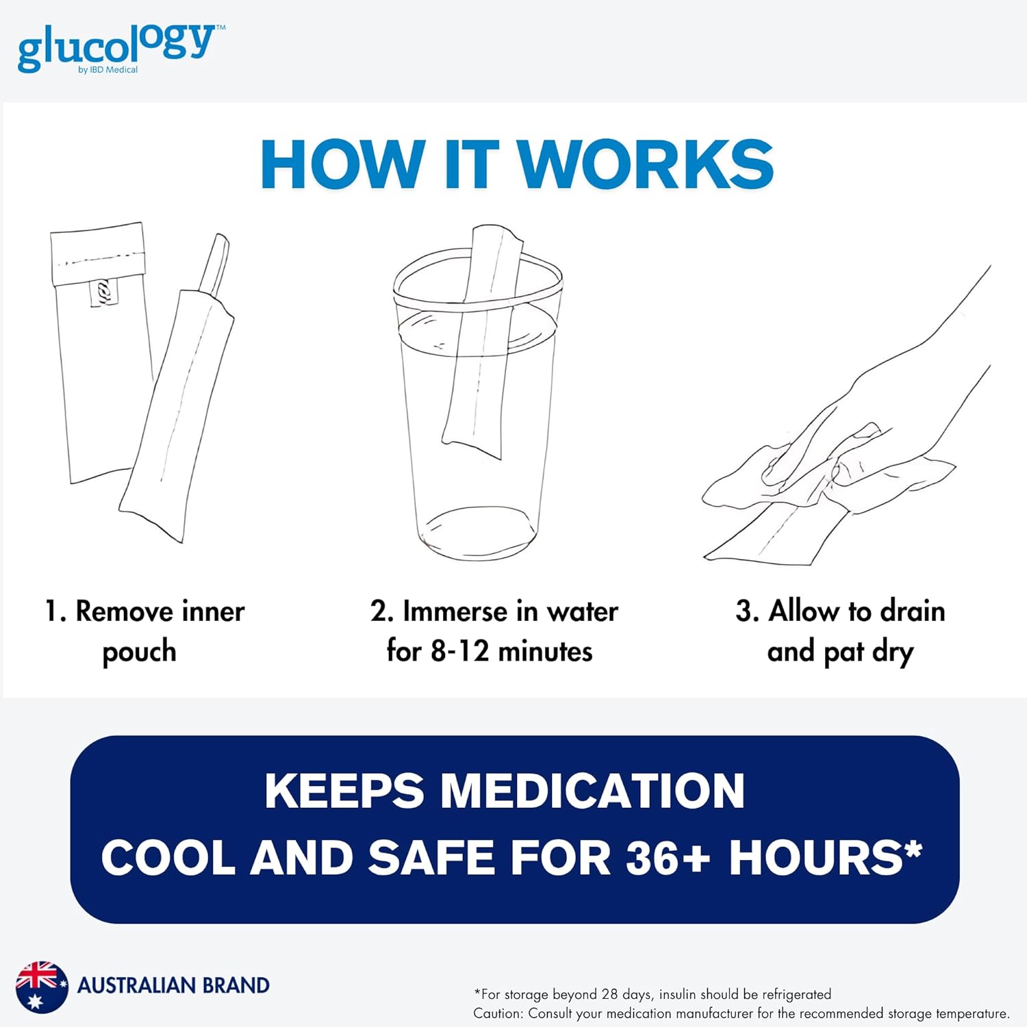 Glucology Insulin Pen Cool Pouch Large Black