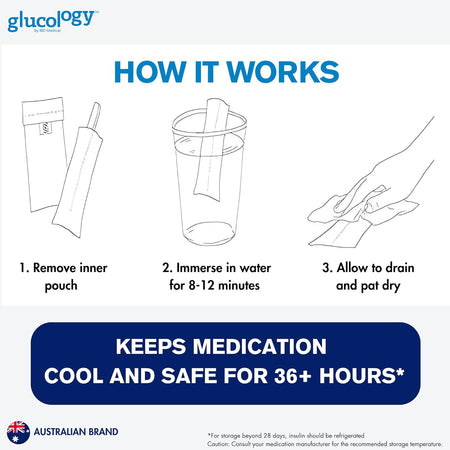 Glucology Insulin Pen Cool Pouch Large Black