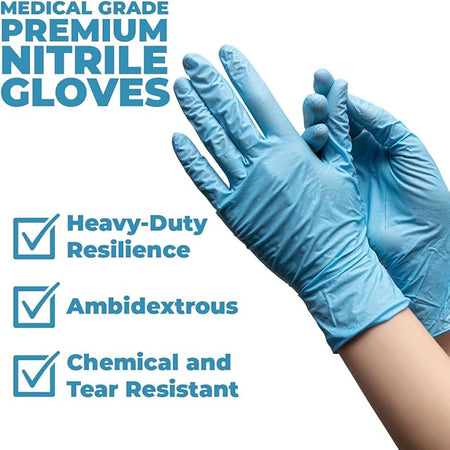 Medstock Blue Nitrile Gloves Lge 100Pk