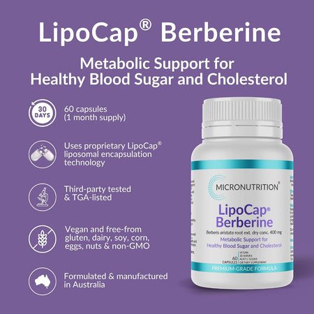 Micronutrition Lipocap Berberine 400mg 60VC
