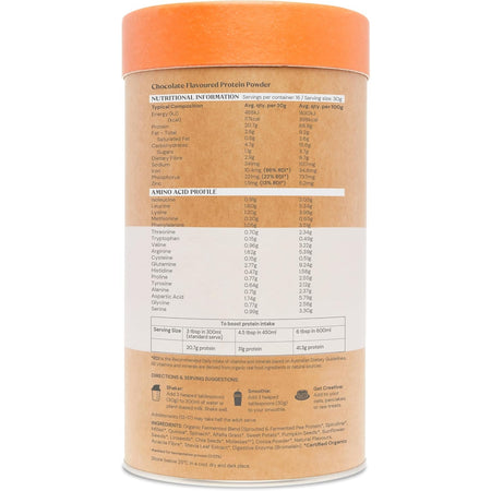 Amazonia Raw Protein Organic Paleo Gentle Digest Chocolate 500g