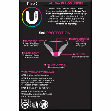 U by Kotex Bikini Size 6-8