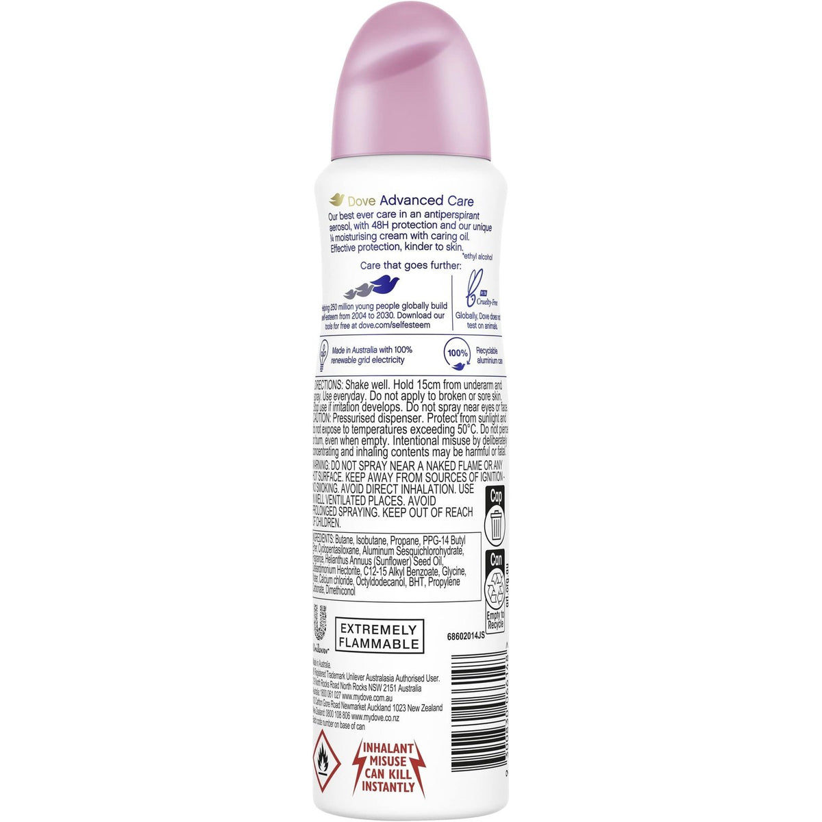 Dove Advanced Care Antiperspirant Aerosol Deodorant Go Fresh Pomegranate & Lemon Verbena 150ml