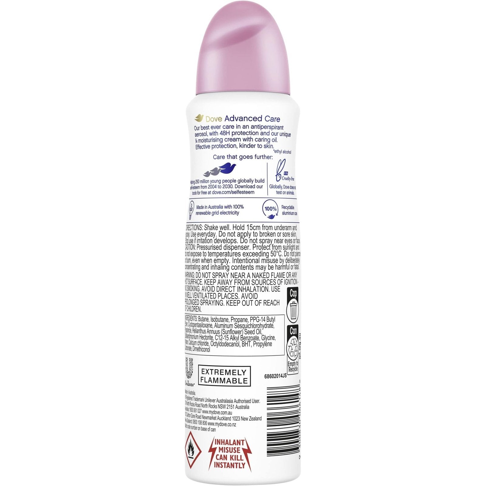 Dove Advanced Care Antiperspirant Aerosol Deodorant Go Fresh Pomegranate & Lemon Verbena 150ml