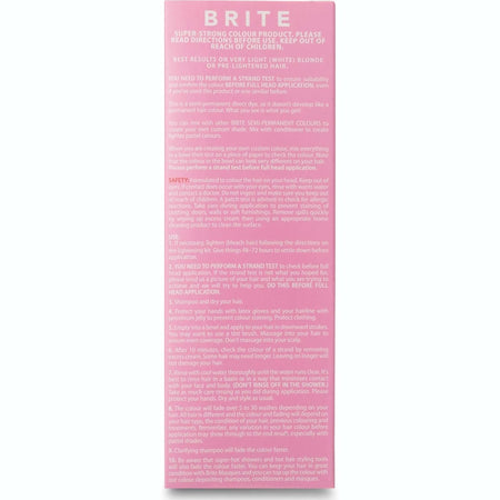 Brite Semi Permanent Hair Colour Colour Pastel Pink 75ml