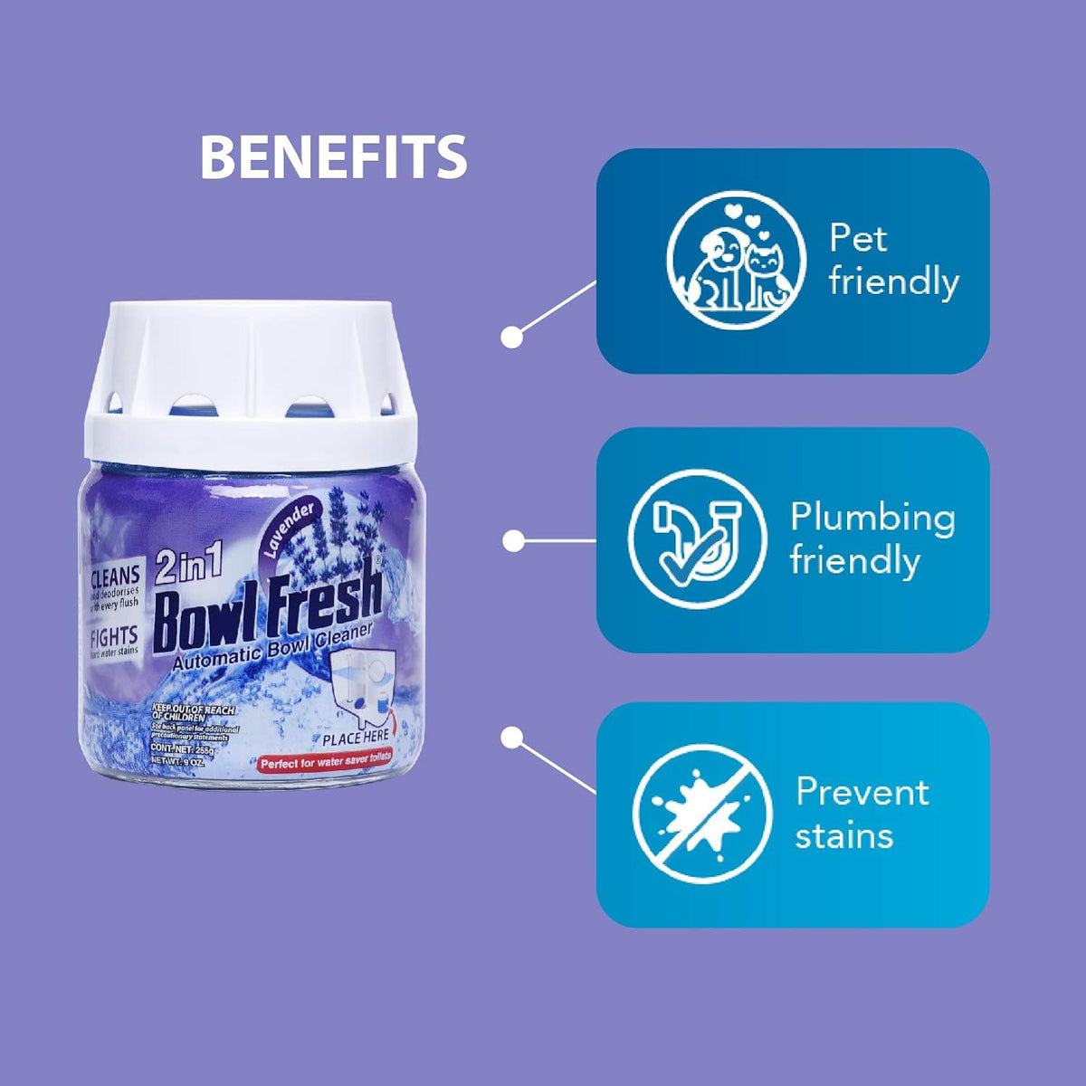 Bowl Fresh Automatic Bowl Cleaner Lavender 255g