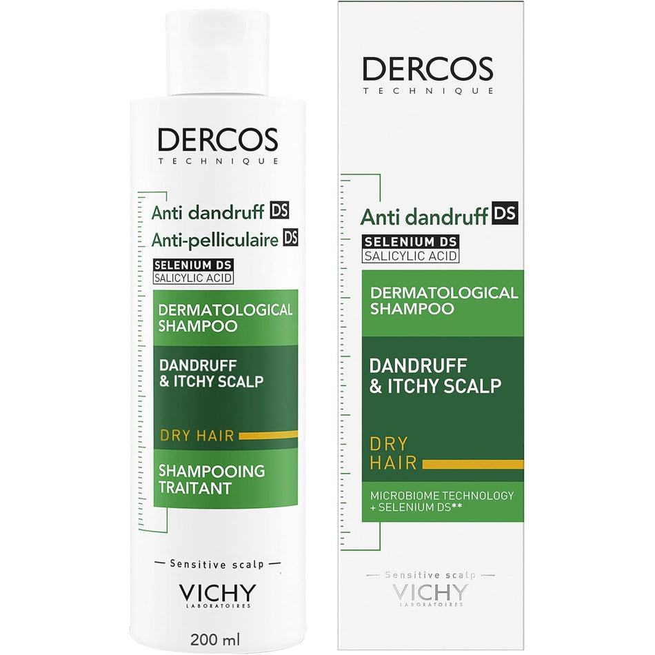 Dercos Anti-Dandruff DS Shampoo for Dry Hair 200ml