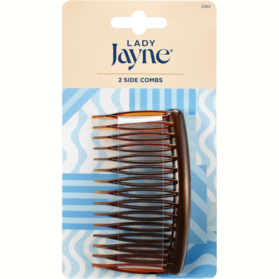 Lady Jayne Large Shell Side Combs 2 Pack