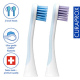 Curaprox Hydrosonic Pro Electric Toothbrush Power Replacement Heads 2 Pack