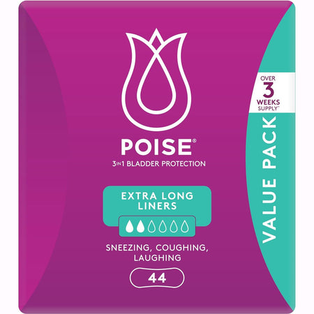 Poise Extra Long Liner 44pk