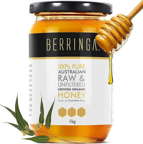 Berringa 100% Pure Australian Raw & Unfiltered Organic Honey 1kg
