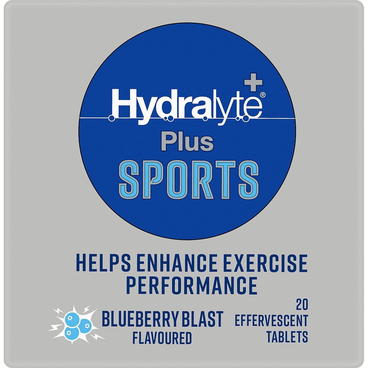 Hydralyte Plus Sport Effervescent Blueberry Blast 20 Tablet