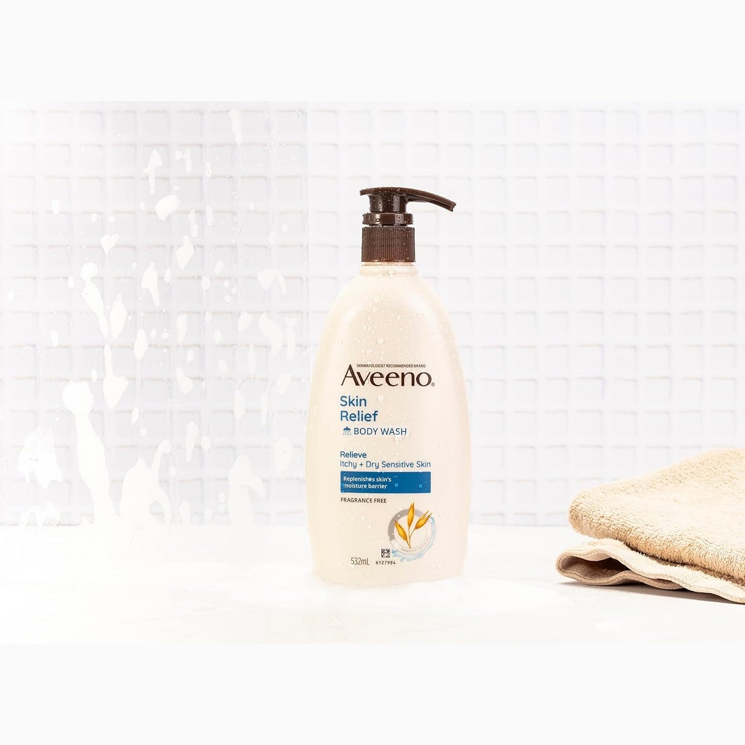 Aveeno Relief Body Wash Fragrance Free 532ml