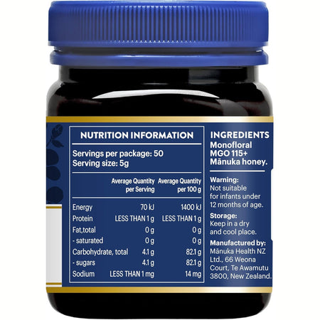 Manuka Health Mgo 115+ Umf 6 Manuka Honey 250g