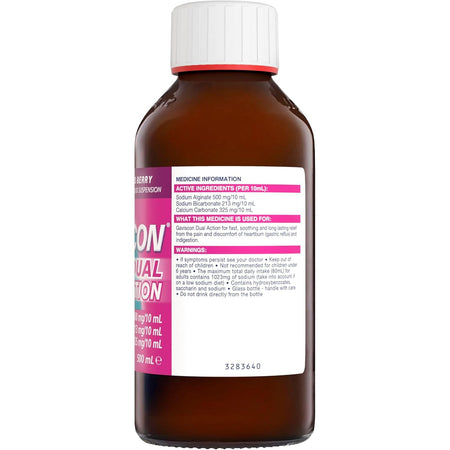 Gaviscon Dual Action Mixed Berry Oral Liquid Suspension 500ml