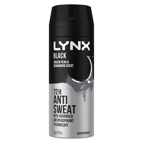 Lynx Antiperspirant Aerosol Black 165ml