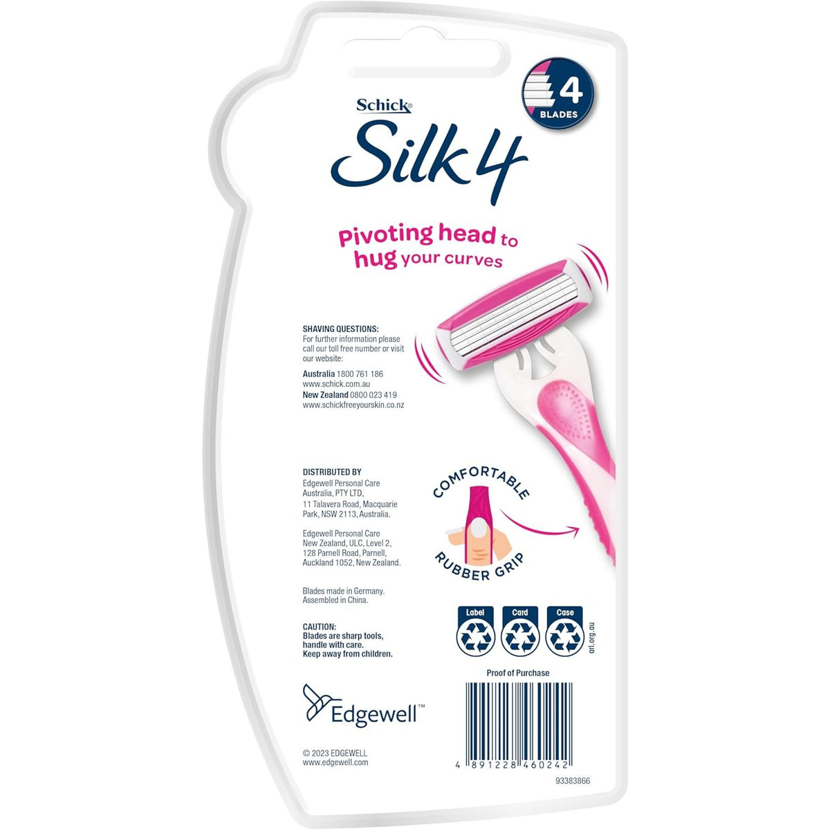 Schick Silk 4 Disposables 3 Pack