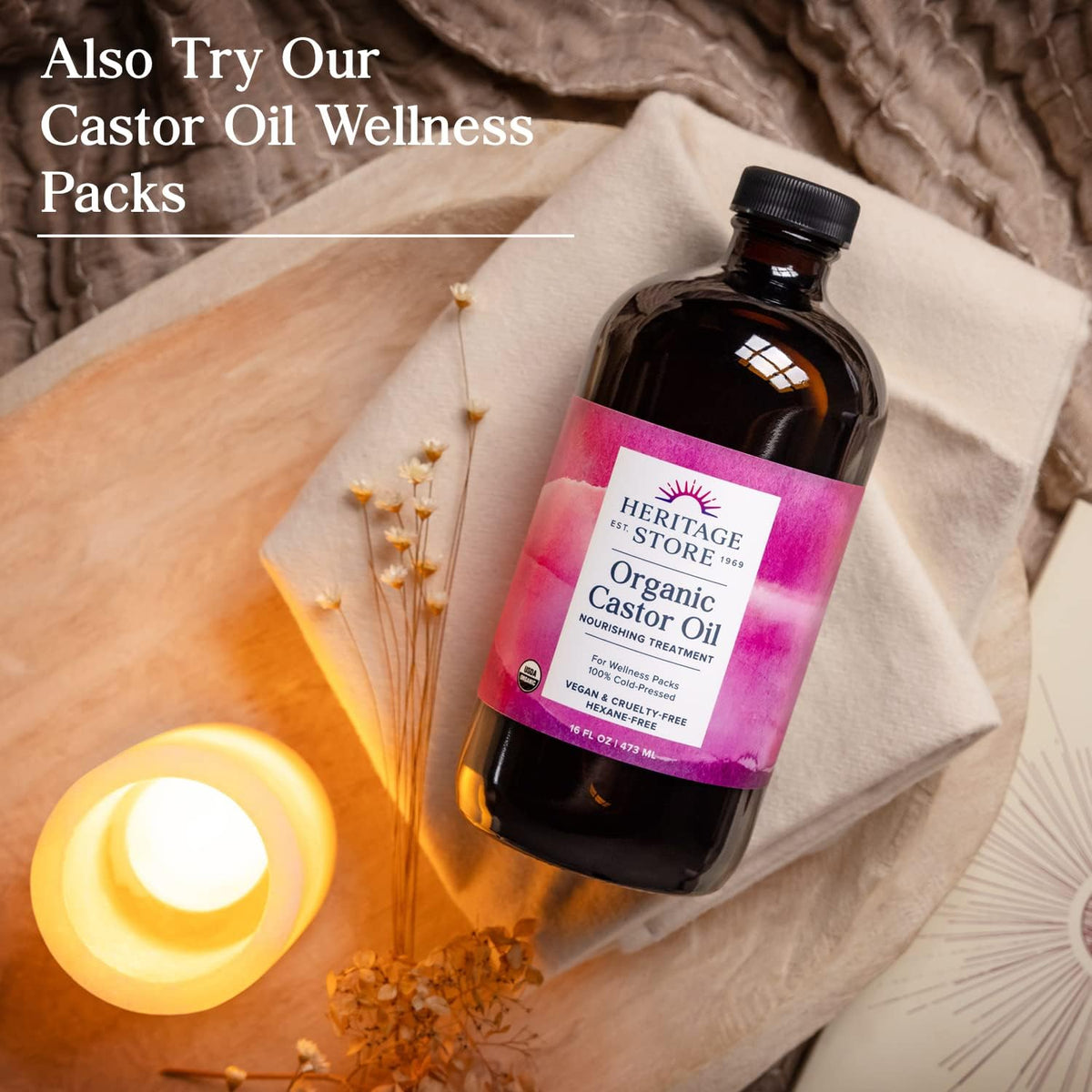 Buy HERITAGE STORE Organic Castor Oil 473ml Online at Cutpricepharmacy ...