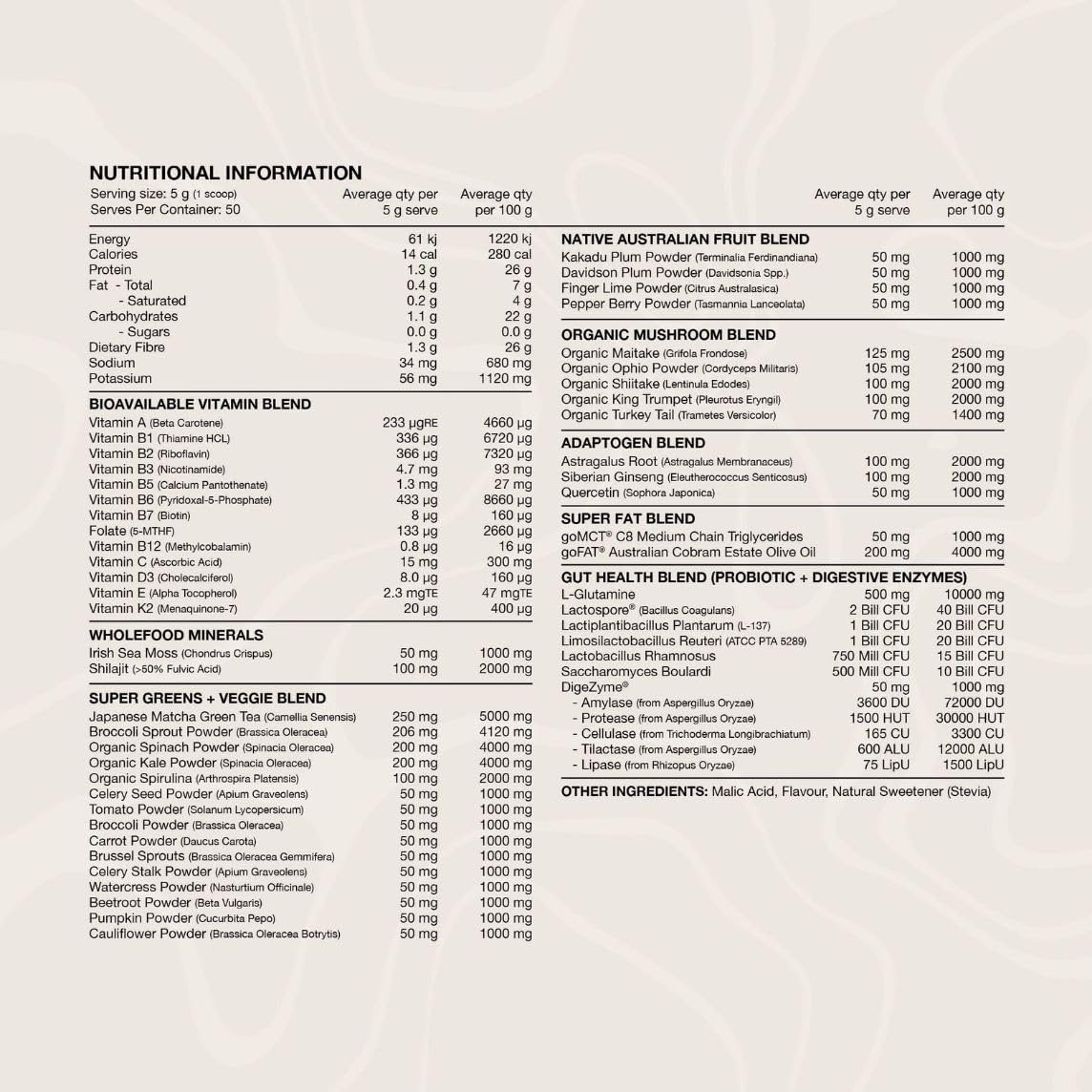 Switch Nutrition Greens Sachets Cloudy Apple 20x5g
