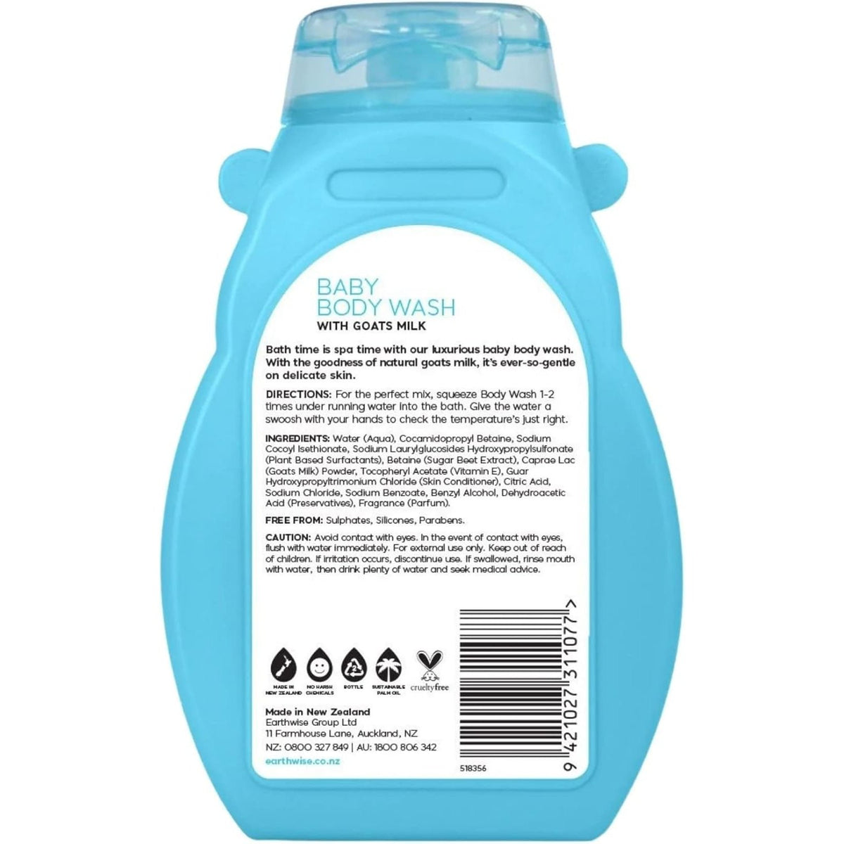 Naturely Nourish Hippo Baby Body Wash 275ml